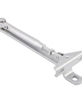 Heavy Duty Door Closer With Adjustable Speed Hydraulic Buffer for Commercial Doors 40 to 65 kg, silver finish, side view