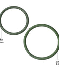 4 Piece O Ring Seal Kit for Trim Tab Actuators A1120 A1121, Upgraded Green FKM Fluoro Rubber Seals with measurements