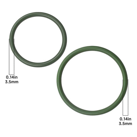 4 Piece O Ring Seal Kit for Trim Tab Actuators A1120 A1121, Upgraded Green FKM Fluoro Rubber Seals with measurements