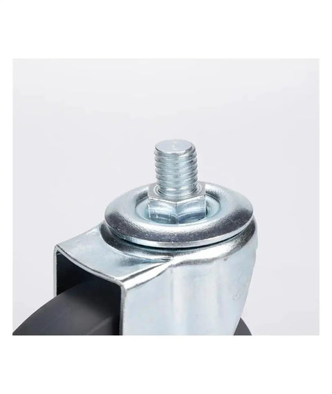 Close-up of one Five Pack Four Inch TPR Lead Screw Universal Casters And Shelf Casters For Office Furniture And Trolleys.