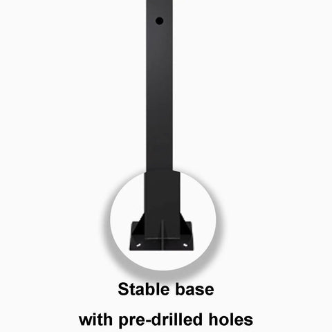 Built Different Free Standing Ev Charger Holder And Cord Wrap Organizer Weatherproof Steel Post with stable base and pre-drilled holes.