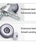 Heavy Hitter Industrial Swivel Casters With M16 Threaded Stem And Zero Hassle Dual Brake System featuring steel bracket and TPR wheels.
