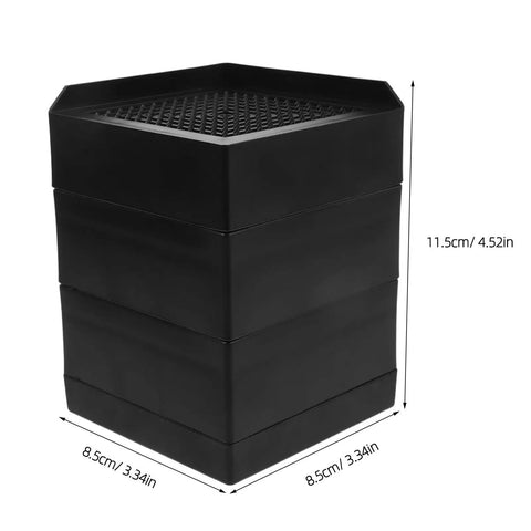 Black 2 Pack Silicone Furniture Pads For Table And Chair Legs Square 3.35 Inch Nonslip Noise Reducing Foot Pads