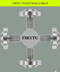 Ultra Lightweight Titanium Bolts M6 X 10 M6x10 T30 Torx four titanium bolts for cycling with a sleek finish.