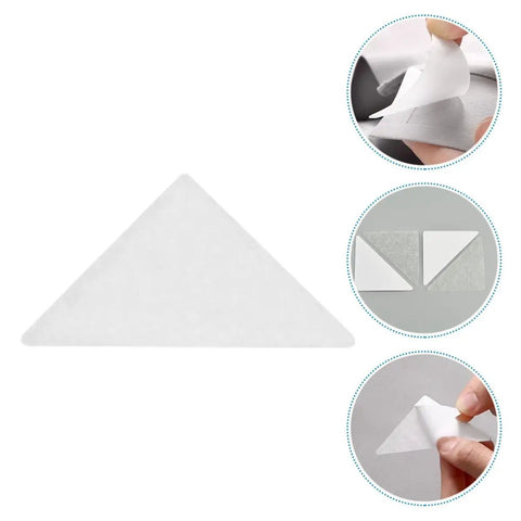 25 White Adhesive Collar Stays Disposable PVC Shirt Fixes Ditch The Droop With These Business Ready Collar Guards Keep Your Fit Fresh For Any Occasion Easy One Time Use Triangular Shape For Snug Hold, triangular collar guard with adhesive backing.