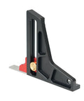 Height Gauge For Woodworking With Aluminum Alloy Body Lockable Digital Height Measuring Tool in black and red, side view