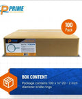 Box of Cable Management Bridle Rings 2 Inch Heavy Duty Wood Screw Ends For Secure Low Voltage Wiring, 100-pack