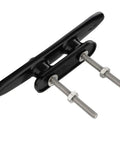 Heavy Duty 4 Inch Black Nylon Marine Dock Cleats 4 Pack With Premium Stainless Steel Screws for secure boat mooring.