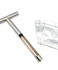 12 Inch Stainless Steel T Style Soil Probe For Garden And Lawn Care With Reusable Sampler Bags Easy Core Extraction Tool