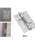 6 Pack 3 Inch Spring Loaded Door Hinges Self Closing Stainless Steel Hardware For Garage And Home Doors Built To Last