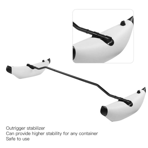 Inflatable Kayak Stabilizer Outrigger Set For Canoes And Small Boats Portable PVC Float Balancer For Stability Easy Install And Removal Keeps You Steady When Standing Great For Fishing And Recreational Paddling White
