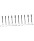 Spring Loaded Latch Kit 12 Pieces For Cribs Beds Windows And Screens Easy Installation Fasteners in silver and white.