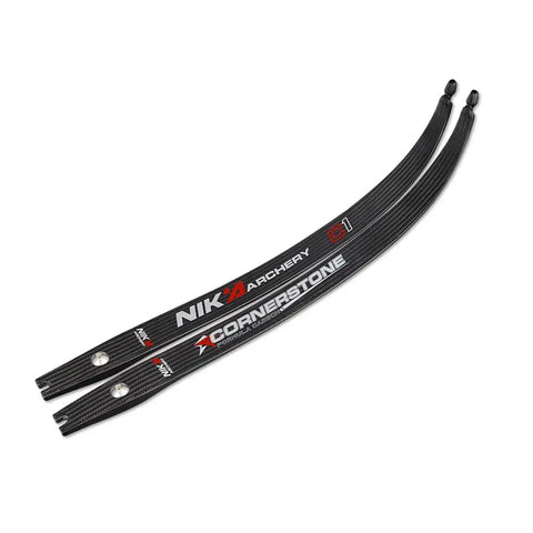 Cornerstone Carbon Fiber Recurve Limb Set For Beginners Beginner Friendly No Fuss 12 To 50 Pounds ILF Compatible 68 Inch Pair