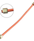 200mm G1 8 Thread Copper Aluminum Air Compressor Pipe For Exhaust Tube Replacement Oil Line Hex Nut Fitting Spare Part For Air Pumps And Pneumatic Systems Durable High Performance Fit For Pro Shops And DIY Projects, copper pipe with hex nut