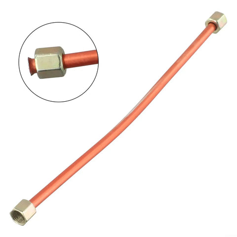 200mm G1 8 Thread Copper Aluminum Air Compressor Pipe For Exhaust Tube Replacement Oil Line Hex Nut Fitting Spare Part For Air Pumps And Pneumatic Systems Durable High Performance Fit For Pro Shops And DIY Projects, copper pipe with hex nut