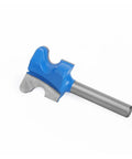 Kick It Up A Notch With This Double Finger Molding Router Bit! A 6mm shank cutting tool with blue handle for wood shaping.