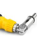 Ready To Bust Knuckles On Car Repairs Rock This 41 Piece Mini Socket Wrench Set With A Reversible Ratchet And Non Slip Handles showing a close-up of the ratchet head.
