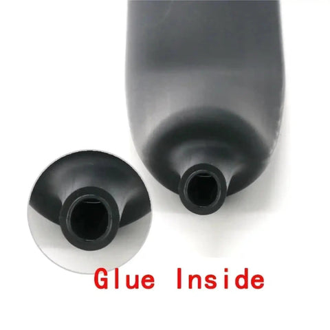 Check Out This Dope Dual Wall Heat Shrink Tube Kit With Adhesive Waterproof Seal In Black Featuring 14 Sizes For Wires Connectors And Cables To Get Superior Electrical Insulation And Tough Abrasion Protection Right At Your Fingertips Today. Black dual wall heat shrink tube with glue inside, close-up