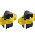 MagJig 95 Magnetic Clamp Two Pack for Woodworking and Welding, yellow clamps with black knobs and metal bases