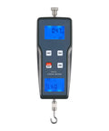 Digital Force Gauge With Push Pull Tester Real Time And Peak Value Readouts Three Units N Kg Lb 100 Kgf Range 980 N 220 Lbf High Accuracy Within Zero Point Five Percent Of Full Scale Plus One Digit Auto Power Off, handheld force meter with hook