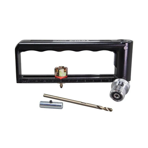 Go-To Adjustable Hole Cutter 2 To 12 Inch for sheet metal cuts 24 gauge steel and 26 gauge stainless with drill bits and scale