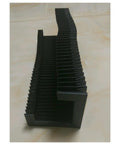Flexible Milling Machine Guard Dust Cover Shield With PVC Plate for oil water dust protection, black tri-proof nylon bellows