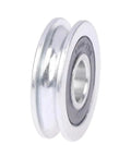 Heavy Duty U Groove Pulley With V Groove Wheel Caster Runs Buttery Smooth On Any Sliding Gate Or Utility Cart Setup Provides Zero Lag Rolling Action Built Tough For Daily Grind Work, steel, track wheel, ball bearing core.