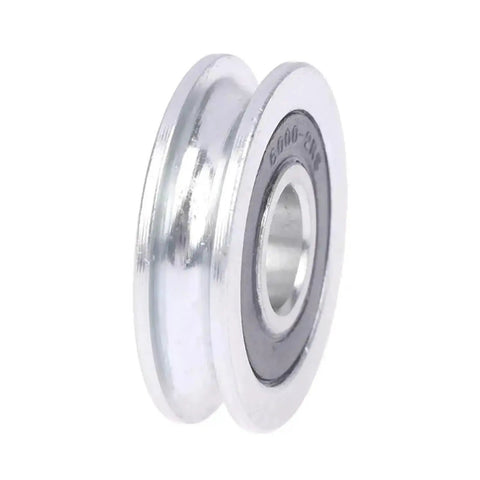 Heavy Duty U Groove Pulley With V Groove Wheel Caster Runs Buttery Smooth On Any Sliding Gate Or Utility Cart Setup Provides Zero Lag Rolling Action Built Tough For Daily Grind Work, steel, track wheel, ball bearing core.