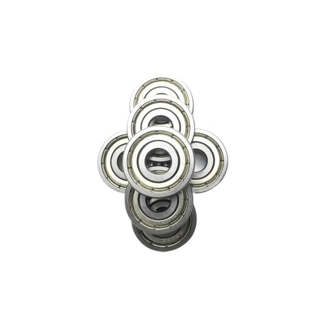 Check Out These Awesome 2 Pack Of 6205ZZ Deep Groove Ball Bearings Measuring 25 By 52 By 15 Millimeters With Abec Three Precision Rating Designed For Heavy Duty Industrial Drilling Applications That Need To Get It Done Without Any Wobbling Or Friction stacked in a display.