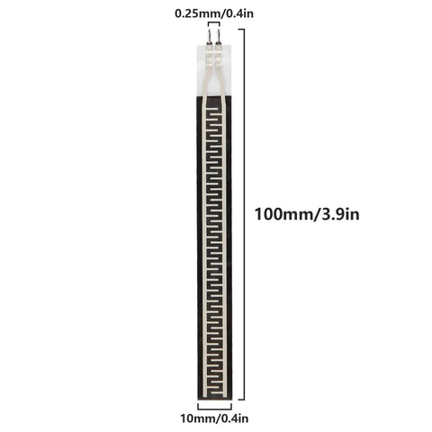 Flexible Thin Film Force Sensitive Resistor Sensor For Smart Home Gadgets, 3.9 By 0.4 Inch ZD10100 Ultra Slim Pressure Sensor, Operating Range Negative Twenty To Sixty Celsius, 0 To 500 G Sensing, DC 3.3V Output, 100mm long