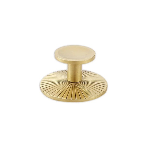 Gold Round Brass Cabinet Knobs Set Of 12 For Cabinets And Drawers, Vintage Back Panel Pulls, Easy Install, 47x28x26mm, Durable Classic Hardware