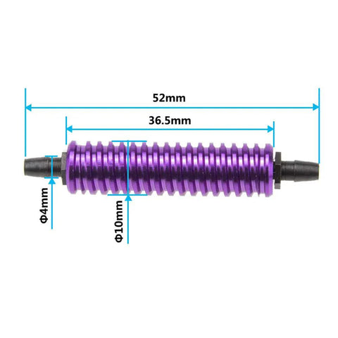 2 Pack Aluminum Beefed Up Fuel Tank Air Cooler Back Pressure Cooling System For Nitro RC Cars And Trucks 1 By 8 1 By 10 purple unit