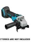 Hella Tough Corded Angle Grinder Designed For Badass Cutting Grinding And Polishing On Metal Wood Stone And Jade With Smooth Speed Control And Built In Cooling, showing ergonomic grip and adjustable features.