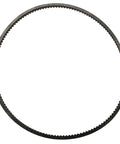 Two Pack 5M375 Metal Mini Lathe Drive Belt 38mm Bore Polyurethane Transmission Belt for industrial use, black, coiled view.