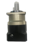 Rugged And Ready Helical Planetary Gearbox Reducer, 1 Stage 3:1 To 10:1 Ratio For 60mm 200W AC Servo Motor, Smooth As Butter 11mm Input Shaft, Heavy Duty Speed Reduction, front view.