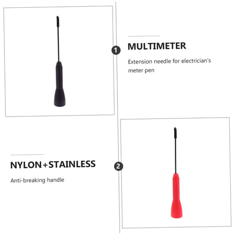 Heavy Duty Automotive Insulation Piercing Needle Kit With Banana Plugs And Non Destructive Probes For Weather Pack Connectors Perfect For Car Wiring Diagnostics Testing And Electric System Checks On The Road black and red nylon-stainless probes