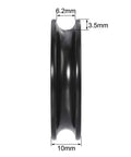 Side view of black U608ZZ Nylon U Groove Pulley Bearing Wheel 8x40x10mm with size details, double shielded for industrial use