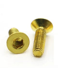 Brass Dlat Hex Socket Countersunk Head Bolts Set M3 To M8, 30mm Length, 2-5 Pieces, Metric Threads 0.5 0.7 0.8 1.0 1.25, Great For Woodworking, Metalworking And DIY Projects. Brass countersunk hex socket bolts, M3-M8, 30mm