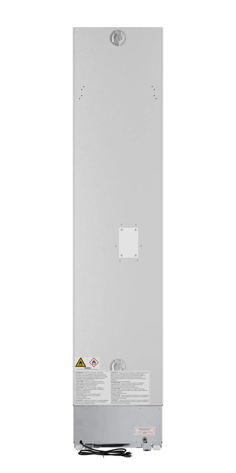 Back view of 18 Inch Panel Ready Freezer Column With 8.6 Cubic Feet Heavy Duty Storage, Built In Ice Maker, Frost Free Energy Star Rated.