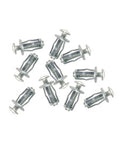 Rivet Nut Kit M4 M5 M6 Zinc Plated Carbon Steel Expansion Nuts For Hollow Walls, License Plates, And Furniture Mounts, DIY Friendly Heavy Duty Fastening Kit For Pro Grade And Home Projects, assorted rivet nuts on white