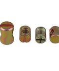 Barrel Nuts Set For Furniture Building, Slotted Barrel Cross Dowel Nuts M5 M6 M8, Zinc Plated, Heavy Duty And Rock Solid