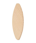 Close-up of single hardwood wood biscuit from 100 Pack Hardwood Wood Biscuits Cabinetmaking Beech Joinery Dowels Compatible Joiners Sizes 0, 10, 20 Pro Grade Solid Wood Construction for Tight Bonds and Long Lasting Stability in Your Projects