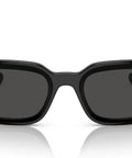 Front view of RB4395 Kiliane Sunglasses Square Black Frame Dark Grey Lenses 54mm Eco Friendly 65 Percent Bio Based Acetate