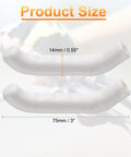 1 Pair Silicone Brake Lever Covers For Mountain And Road Bikes Grippy Anti Slip Protector Waterproof Lightweight Handlebar Sleeve Durable Levers Protection White showing size dimensions