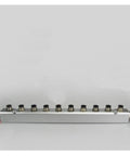 10 Way Pneumatic Air Manifold Block Splitter, 30x30mm, Inlet G1/2, Outlets G1/4, Easy Install, Compact Air Line Splitter