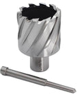 Front view of OSCARBIDE annular cutter, 1-5/8 in dia, 3/4 in Weldon shank, for magnetic drill press, Amazon brand