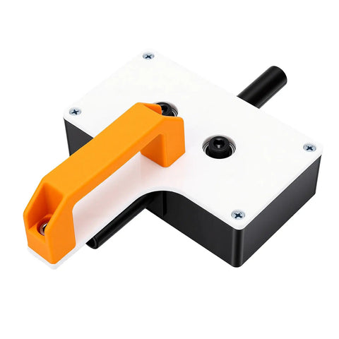 LiebeWH Automatic Wire Threading Tool Kit With Drill Attachment Electric Cable Threader, black and white tool with orange handle for wiring.