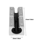 SBR25LUU 25mm Aluminum Open Linear Motion Bearing Block with 25mm bore and durable aluminum housing, front view, size marked