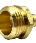 Brass Garden Hose Adapter Fitting 1/2 Inch PEX Barb To 3/4 Inch GHT Male Connector Heavy Duty High Pressure Rust And Corrosion Resistant Lead Free For Leak Free Outdoor Water Connections brass adapter fitting