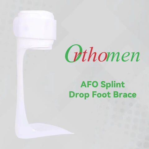 Left Ankle Foot Orthosis AFO Splint For Foot Drop Support And Gait Improvement, white brace product image